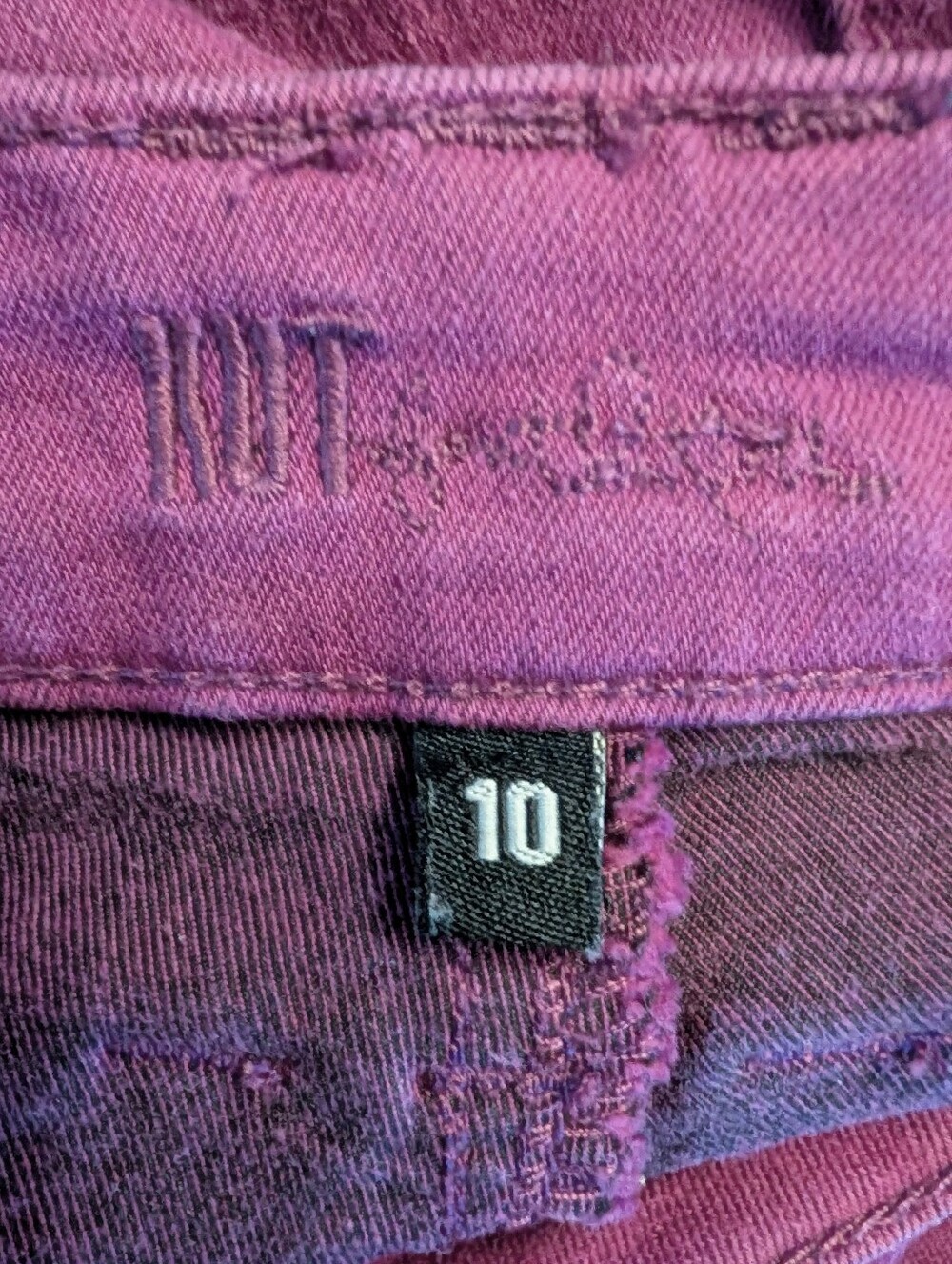 Kut from the Kloth Women's Purple Straight Leg Slim Fit Jeans Size 10 - Picture 2 of 8